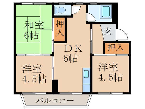 米町ハイツの物件間取画像